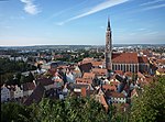 Landshut - Kirche St. Martin 14-15. Jh. Sicht von der Burg